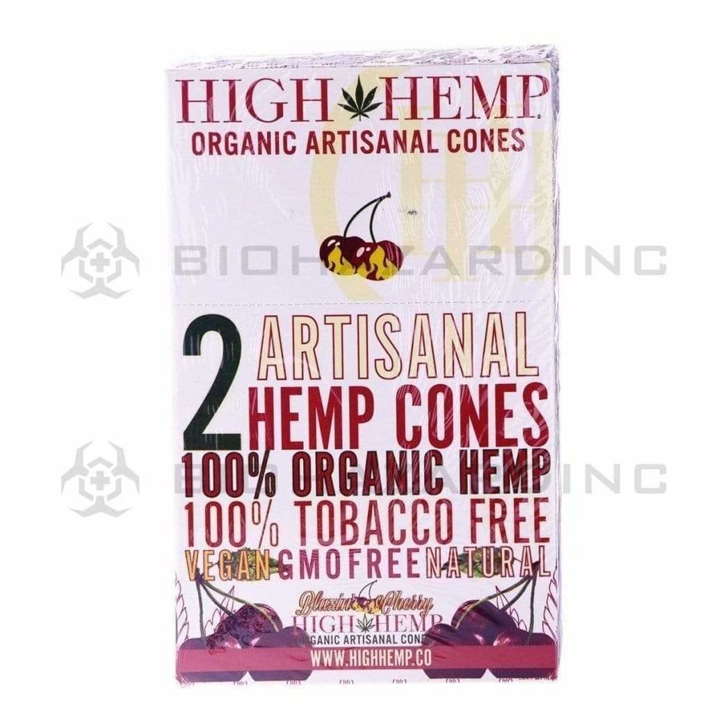 Biohazard Inc Pre-Rolled Cones High Hemp Artisanal Hemp Cones - Cherry - 15 Count