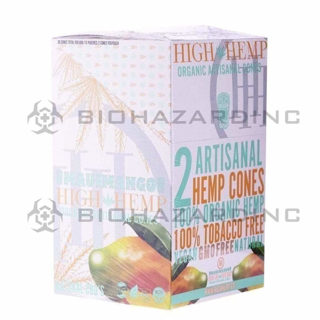 Biohazard Inc Pre-Rolled Cones High Hemp Artisanal Hemp Cones - Mango - 15 Count