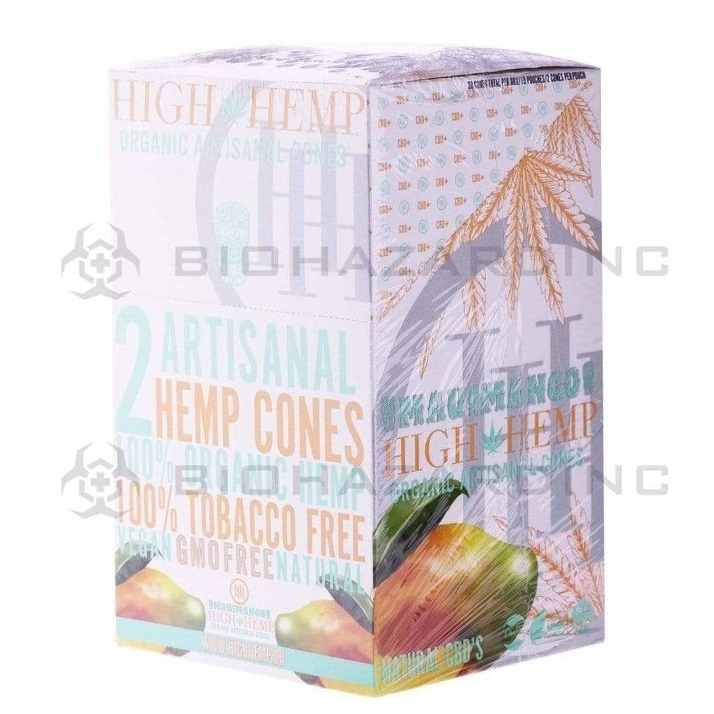 Biohazard Inc Pre-Rolled Cones High Hemp Artisanal Hemp Cones - Mango - 15 Count