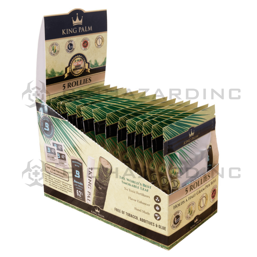 Biohazard Inc Palm Pre Rolled Wraps King Palm 5 Pak Rollies -15 Count