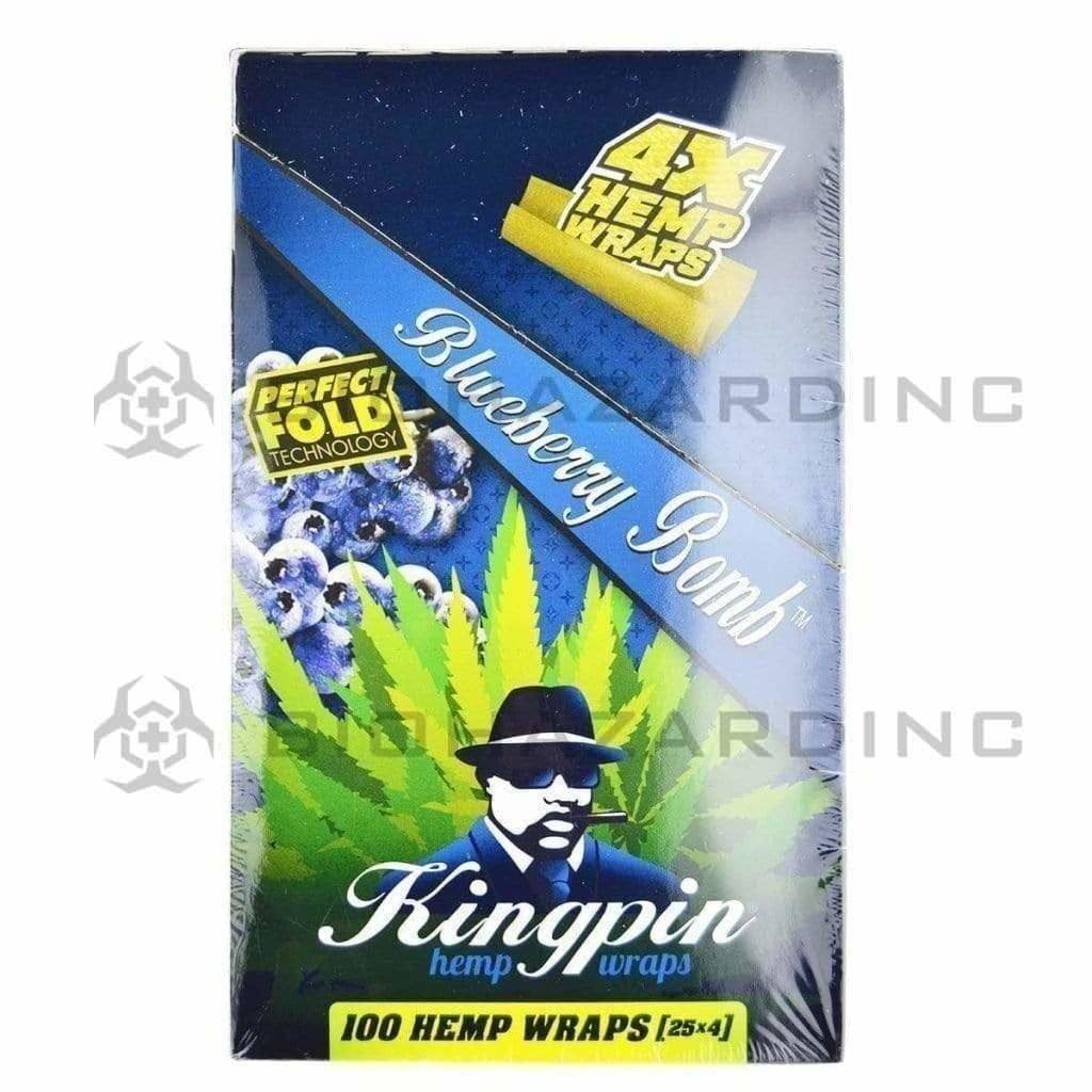 Biohazard Inc Hemp Wraps Kingpin 4X Hemp Wraps - Blueberry Bomb