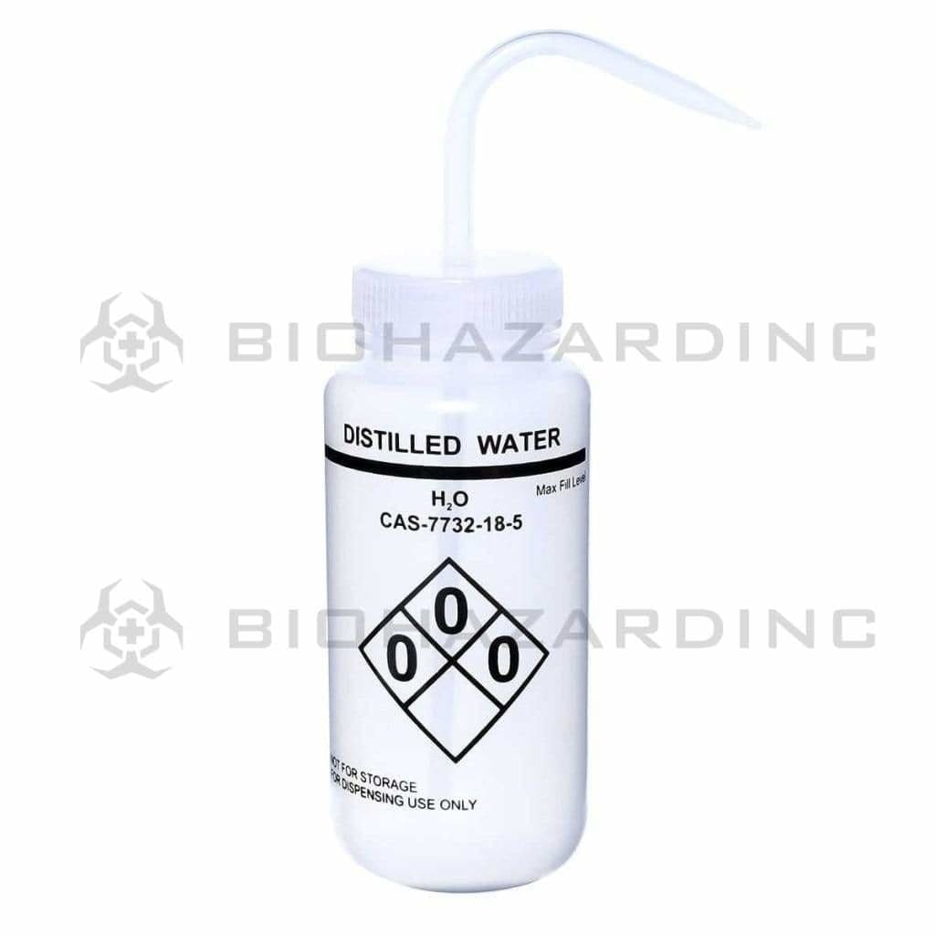 LDPE Bottles Wash Bottles LDPE Premium Labeled Wash Bottles - Distilled Water 500ml