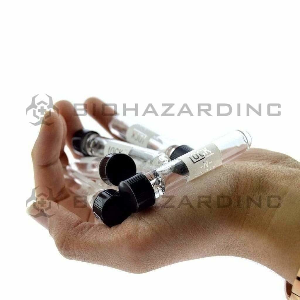 Biohazard Inc Glass Tips Lock-N-Load 9mm Chillums (48 Count) & .45 Ammo Bullet Glass Tips (50 Count)