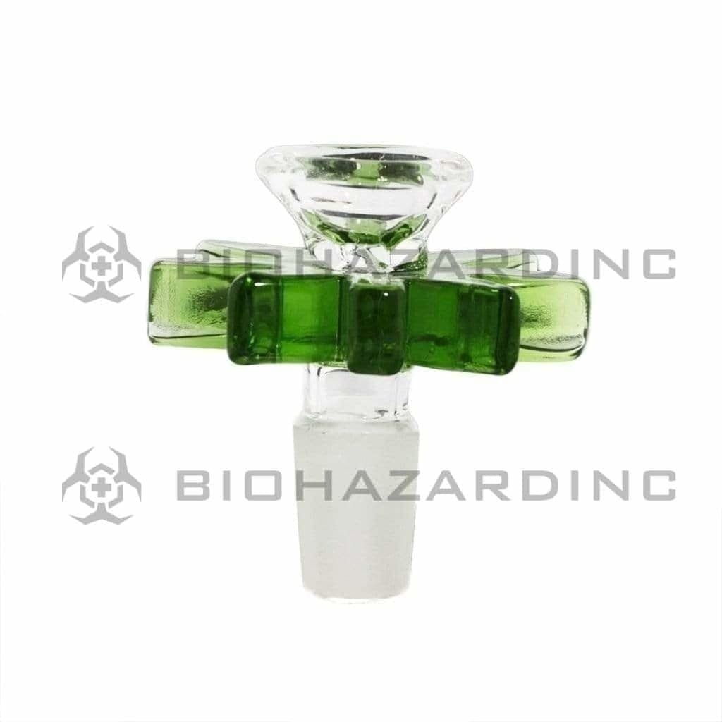 Biohazard Inc 14mm Bowl Marijuana Leaf Bowl - 14mm male