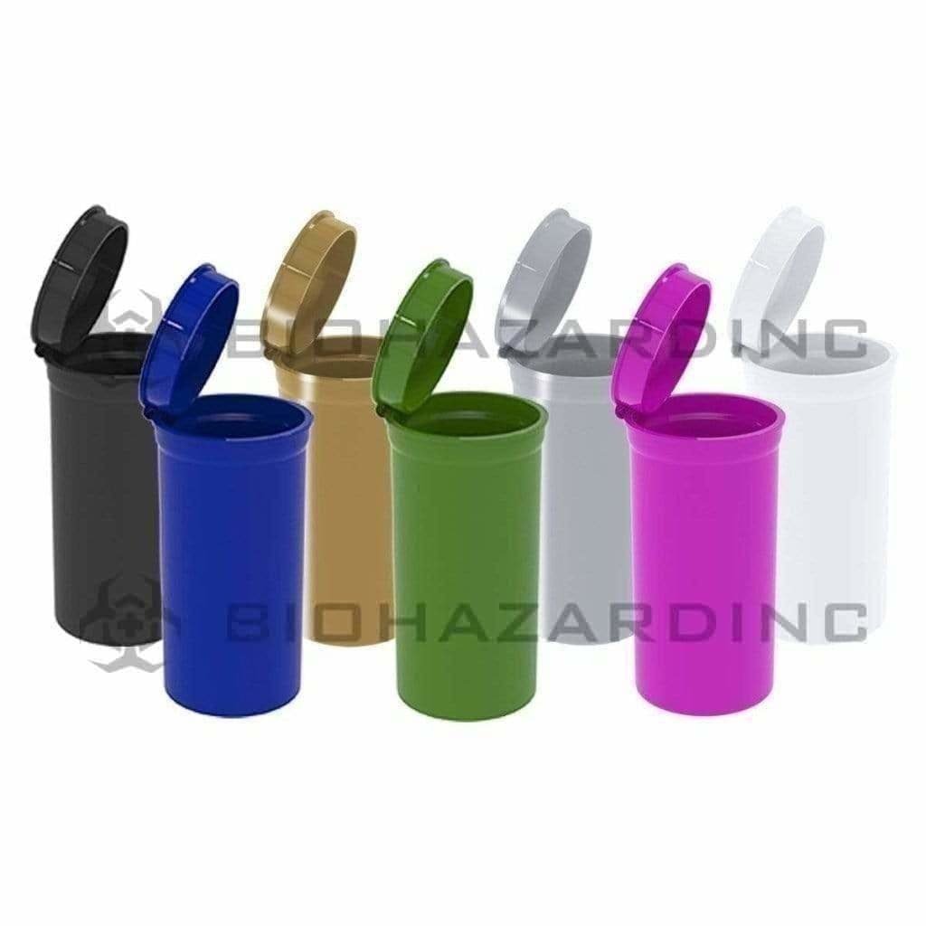Biohazard Inc Pop Top Bottle Opaque Assorted Colors Pop Top Bottle 13 Dram - 315 Count/box
