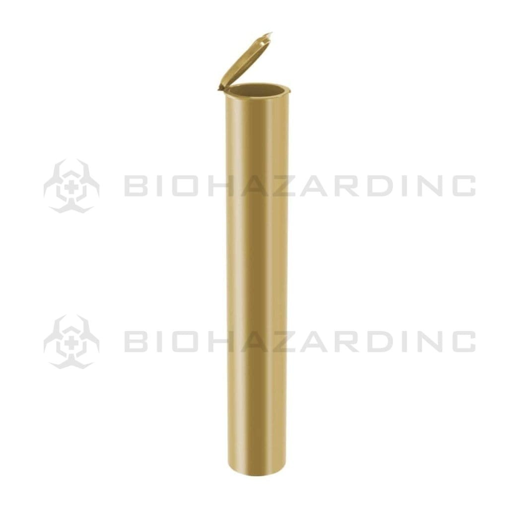 Biohazard Inc Joint Tube Opaque Gold Plastic Large Pre Roll Tubes - 500 Count/box