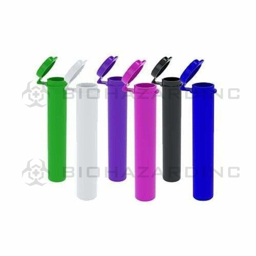 Biohazard Inc Joint Tube Opaque Mix Colors Plastic Small Pre Roll Tubes 98mm - 600 Count