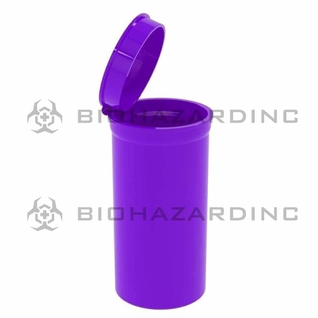 Biohazard Inc Pop Top Bottle Opaque Purple Pop Top Bottle 13 Dram - 315 Count/box