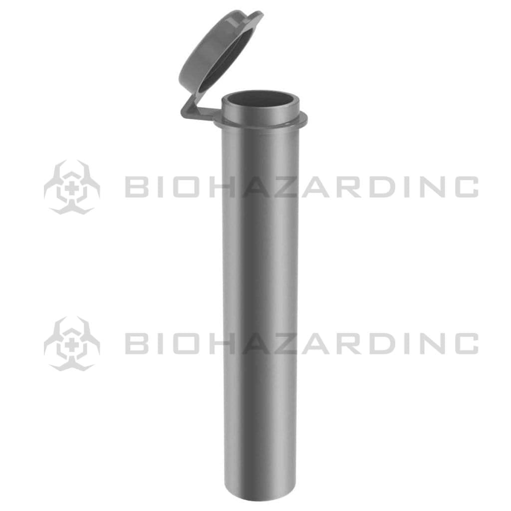 Biohazard Inc Joint Tube Opaque Silver Plastic Small Pre Roll Tubes 98mm - 600 Count