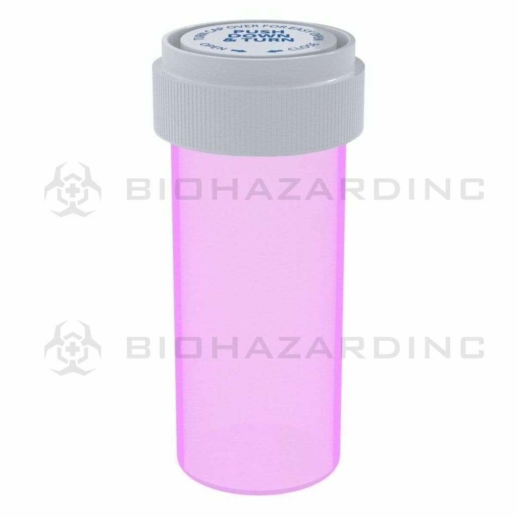 Biohazard Inc Reversible Cap Vial Pink Reversible Cap Vial 16 Dram - 230 Count