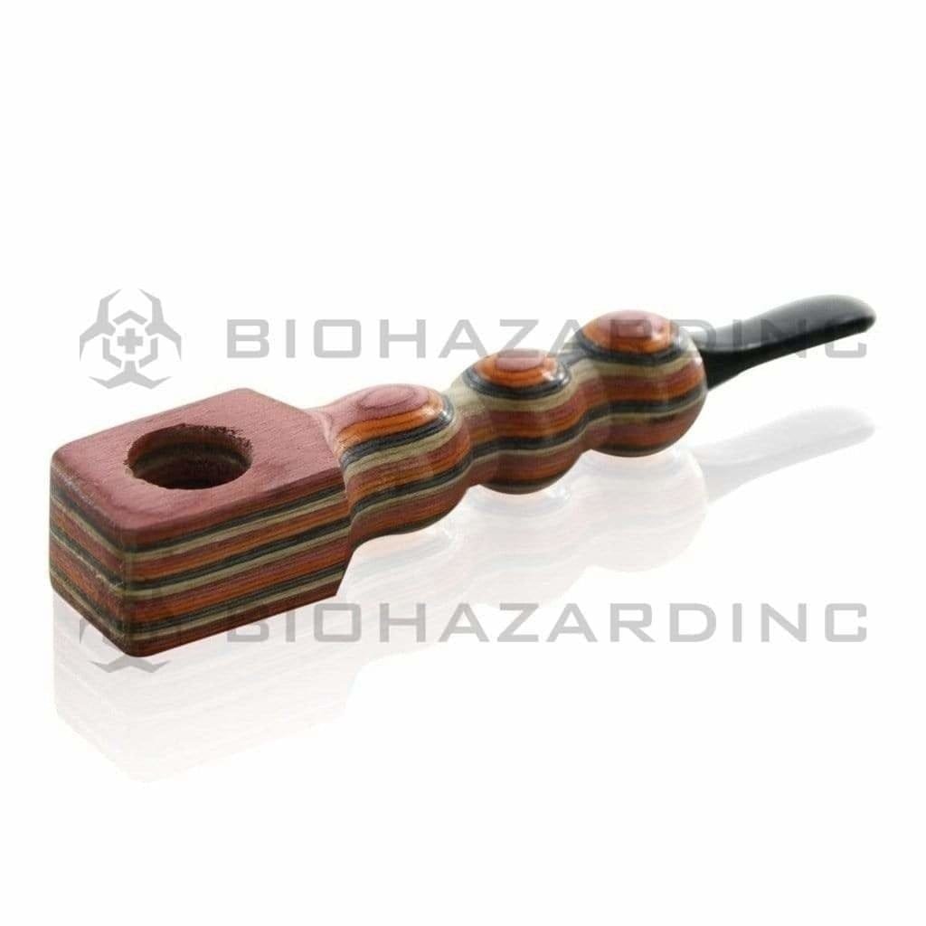 Biohazard Inc Wood Hand Pipe Pipe Wood Design Rasta Style 2 (10 pack)