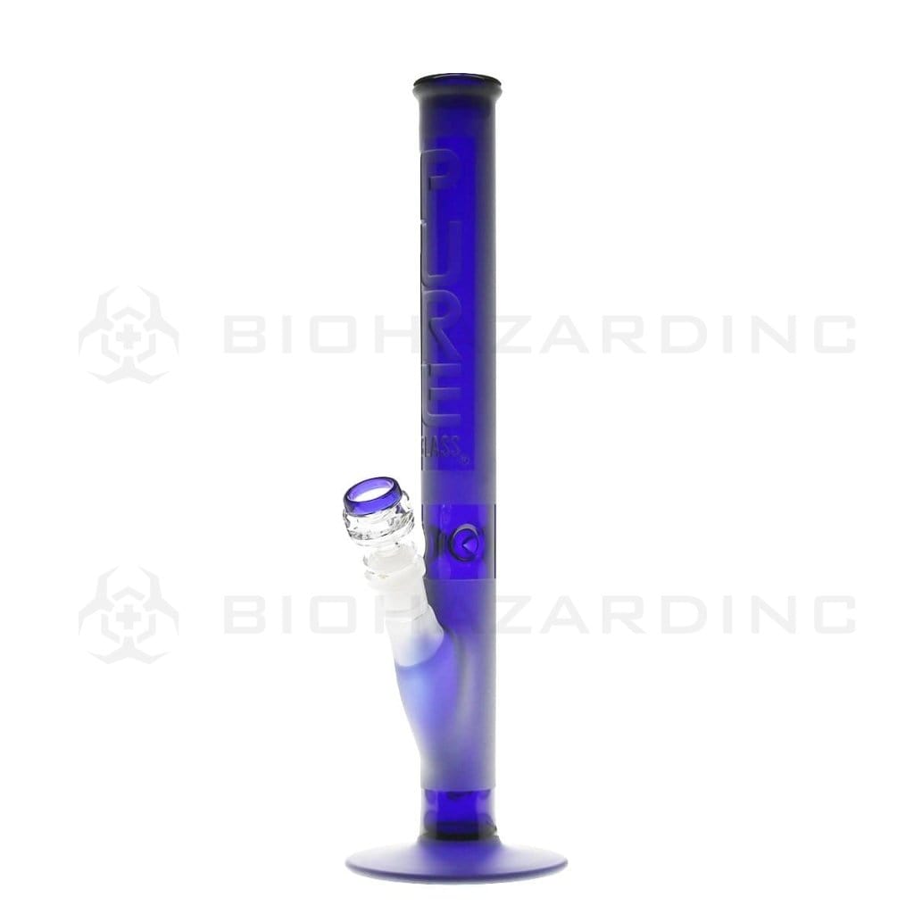 Pure Glass Glass Bong 14" PURE Classic Straight Bong - Blue Frost