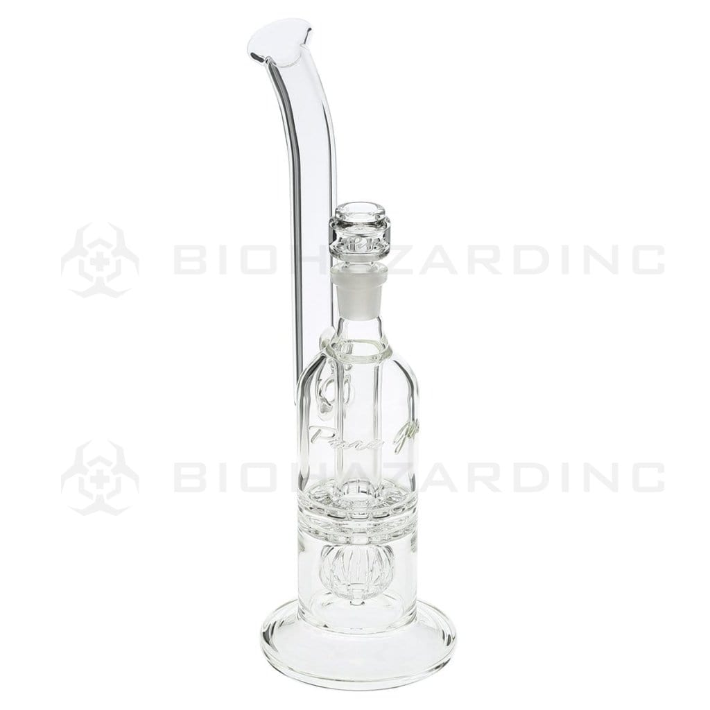 Pure Glass Glass Bong Pure Glass 12" 65mm Torus (2 Disc w/ Ball Perc) Trumpet Bubbler Female19mm