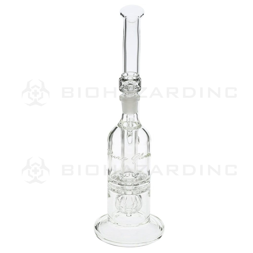 Pure Glass Glass Bong Pure Glass 12" 65mm Torus (2 Disc w/ Ball Perc) Trumpet Bubbler Female19mm