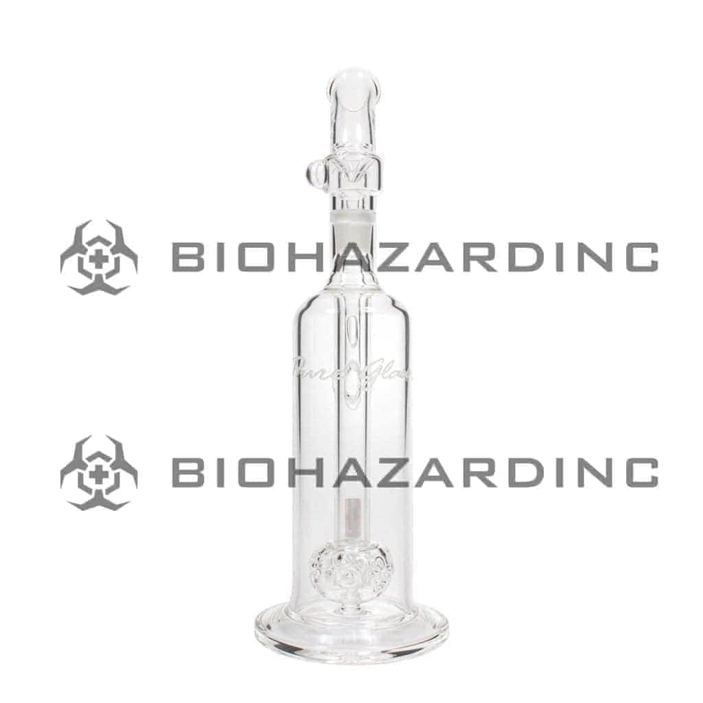 Pure Glass Glass Bong Pure Glass Solaris Bubbler - 14" 75mm Solaris Perc (Ball in a Ball) Trumpet