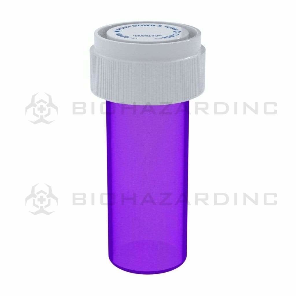 Biohazard Inc Reversible Cap Vial Purple Reversible Cap Vial 08 Dram - 410 Count