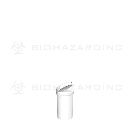 Opaque Child Resistant Pop Top Vials | 6 Dram - 1g - 600 Count | White