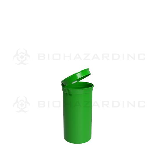 Opaque Green Pop Top Bottles | 19 Dram - 3.5 Grams - 225 Count | Child-Resistant