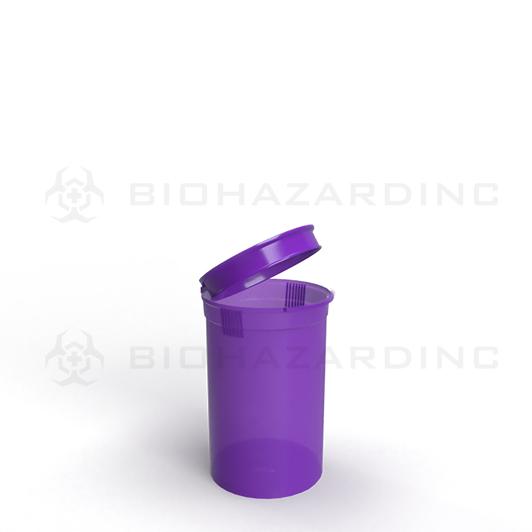 Opaque Purple Pop Top Bottles | 30 Dram - 7 Grams - 160 Count | Child-Resistant