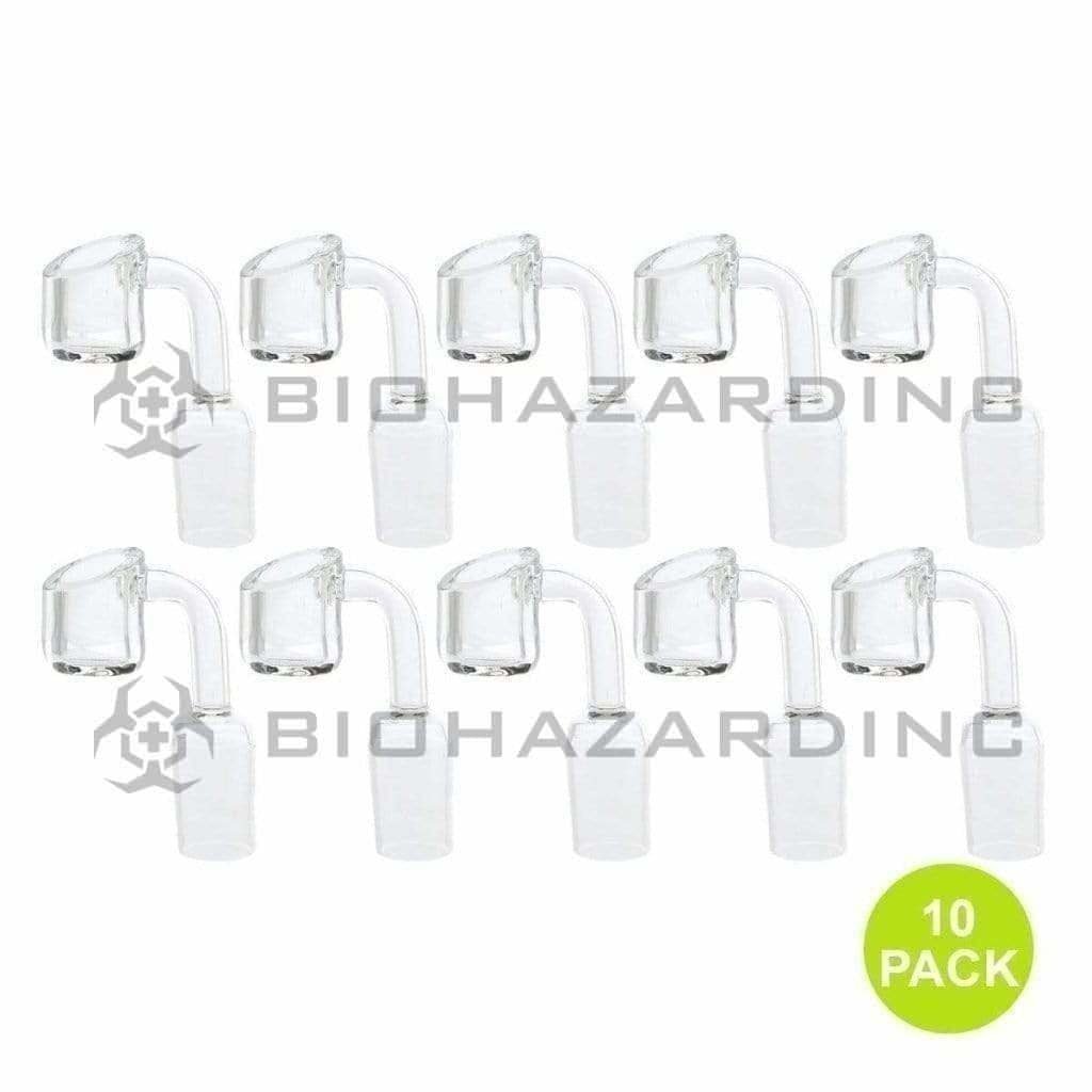 Biohazard Inc Quartz Banger Quartz Banger Heavy - Male 19mm- 10 Count