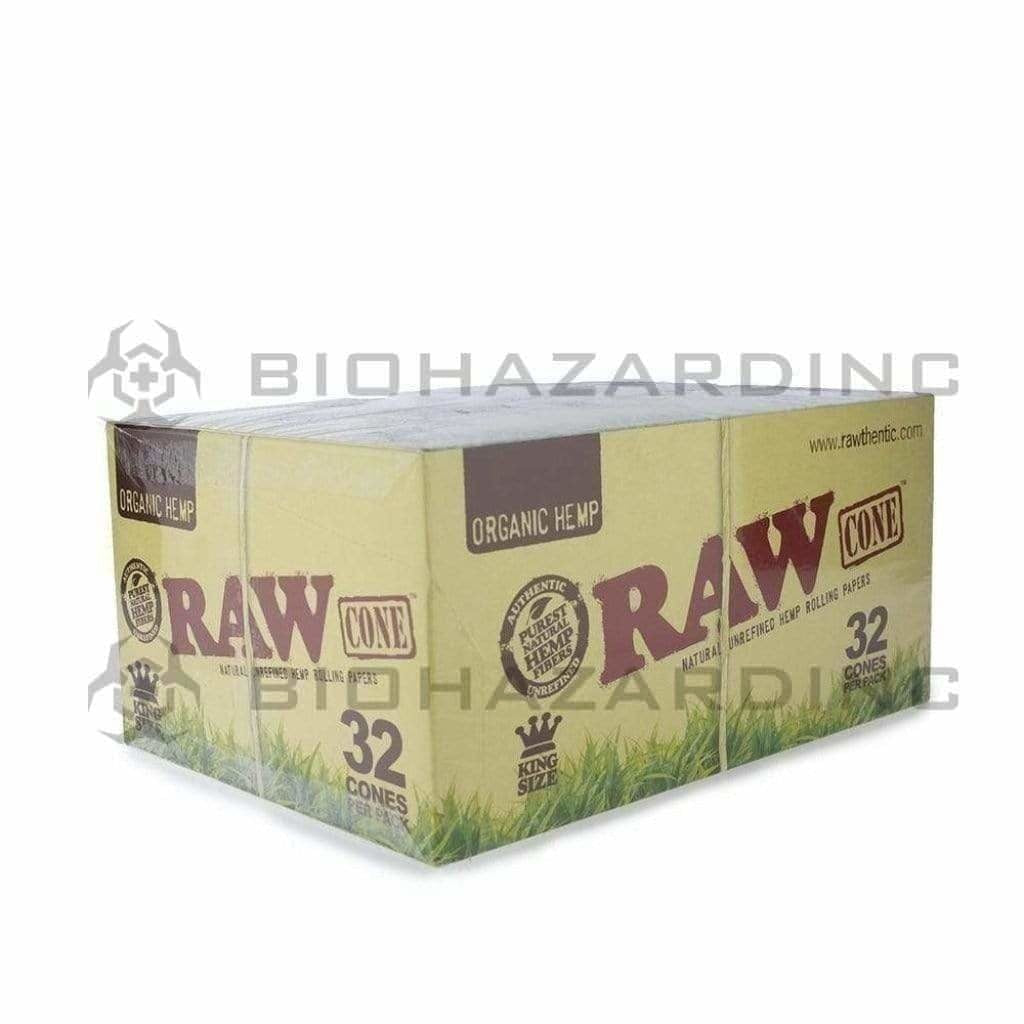 Raw® | Wholesale Organic Pre-Rolled Cones King Size | 110mm - Unbleached Brown - Various Counts