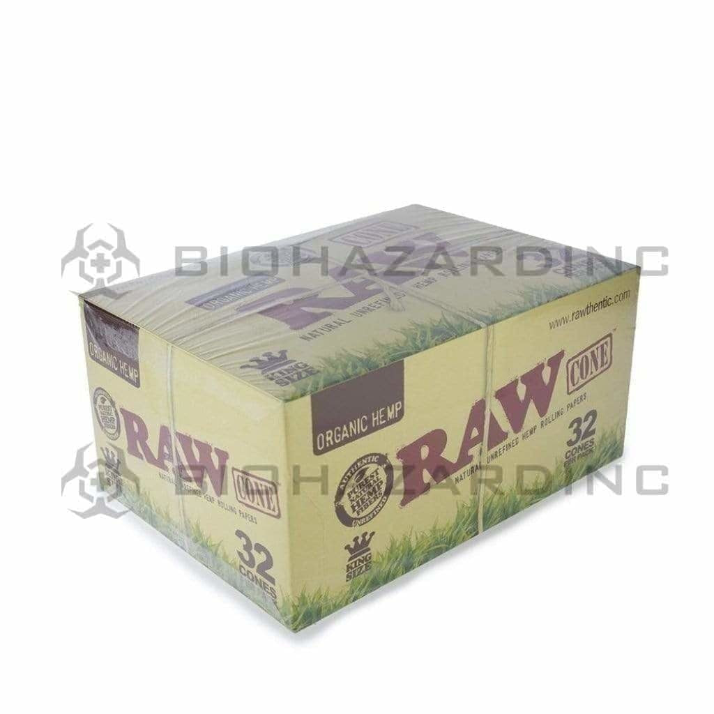 Raw® | Wholesale Organic Pre-Rolled Cones King Size | 110mm - Unbleached Brown - Various Counts