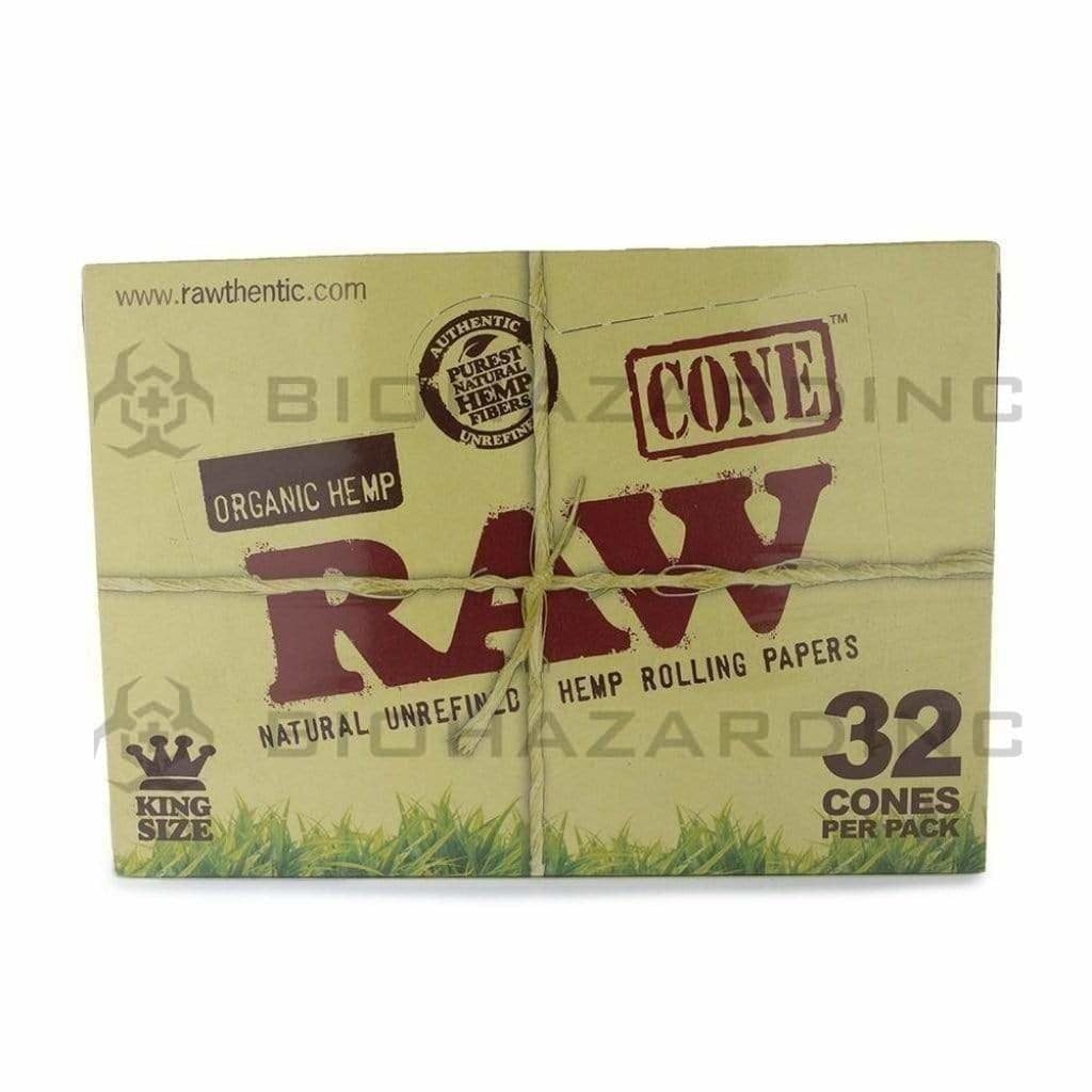 Raw® | Wholesale Organic Pre-Rolled Cones King Size | 110mm - Unbleached Brown - Various Counts