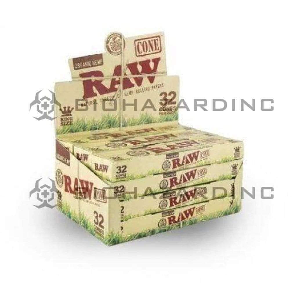 Raw® | Wholesale Organic Pre-Rolled Cones King Size | 110mm - Unbleached Brown - Various Counts