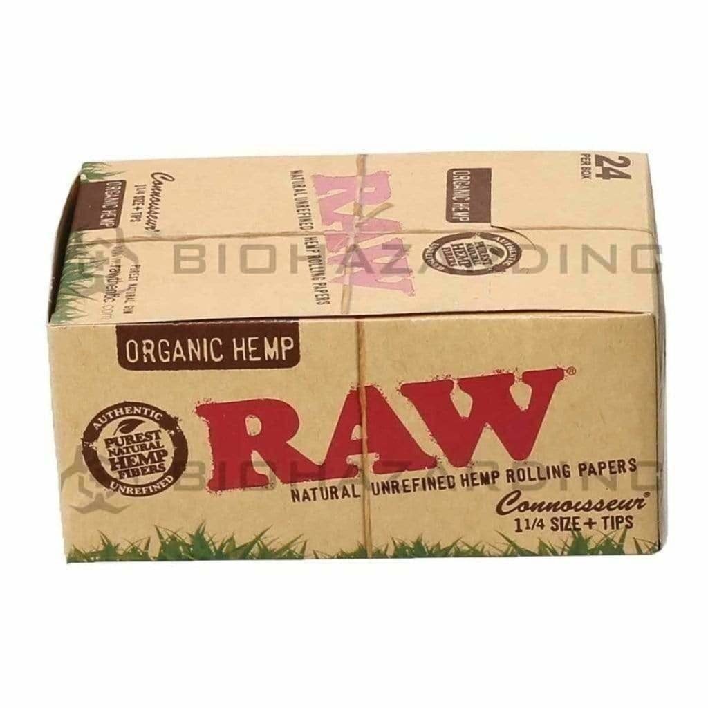 Raw Rolling Papers + Tips RAW Connoisseur Organic 1 1/4" Rolling Papers + Tips - 24 Count