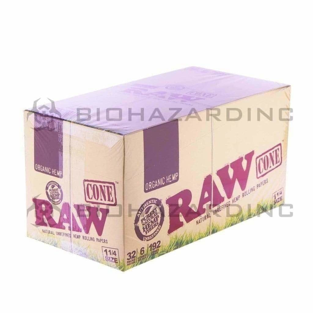 Biohazard Inc Pre-Rolled Cones RAW Pre-Rolled Cones - 84mm - Organic Hemp Paper - Retail Display - 192 Count