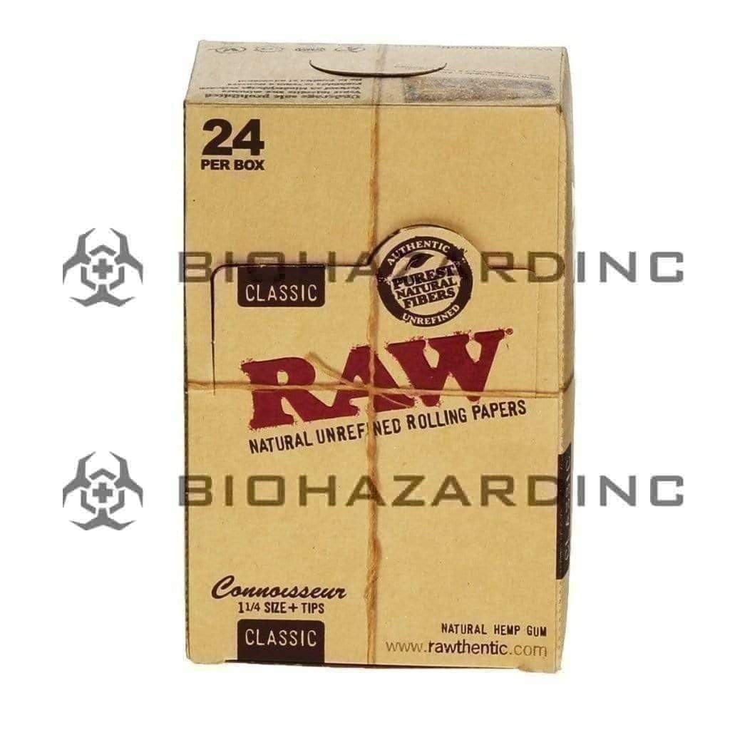 Raw Rolling Papers + Tips RAW Connoisseur Classic 1 1/4" Rolling Papers + Tips - 24 Count