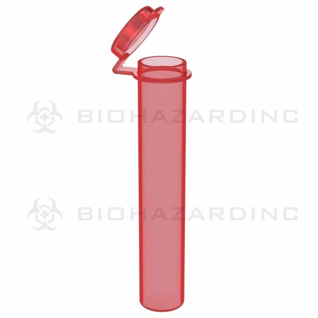 Biohazard Inc Joint Tube Red Plastic Small Pre Roll Tubes 98mm - 600 Count