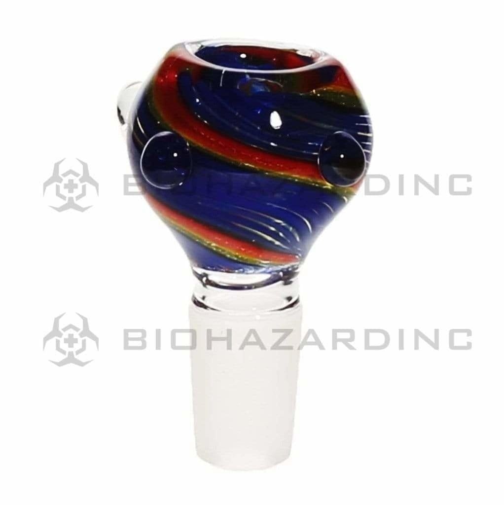 Biohazard Inc 19mm Bowl Reversal Rasta Swirl Stripe Bowl 19mm - Assorted Colors