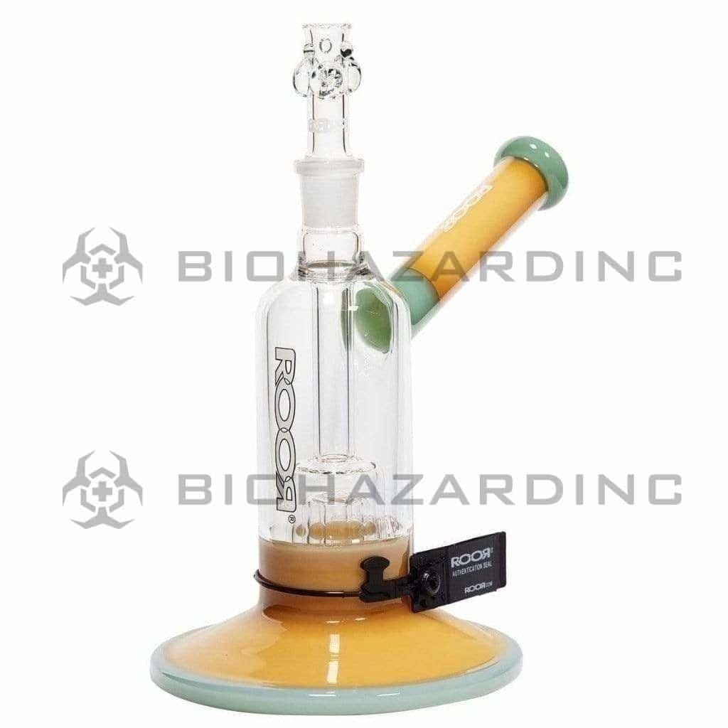 Roor Glass Bong ROOR 9" Tech Bubbler Barrel-Style-Tangie&Mint-White/Black Logo