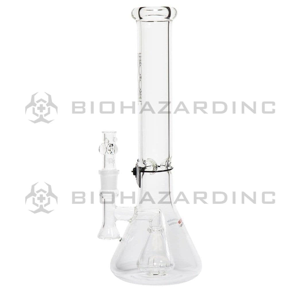 Roor Glass Bong ROOR Tech 14" 45mm Mini Fixed Beaker - White & Black Logo
