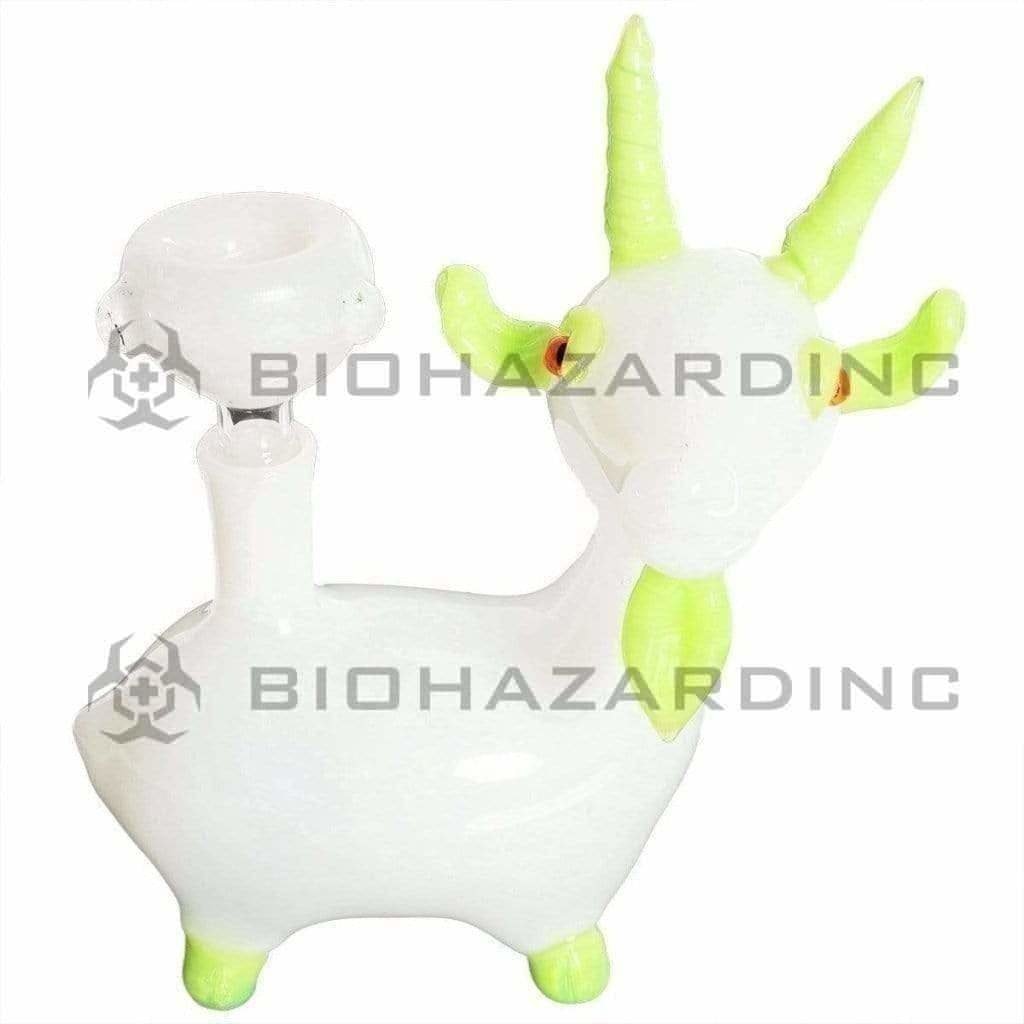 Biohazard Inc Novelty Hand Pipe Slime Green and White Goat Hand Pipe