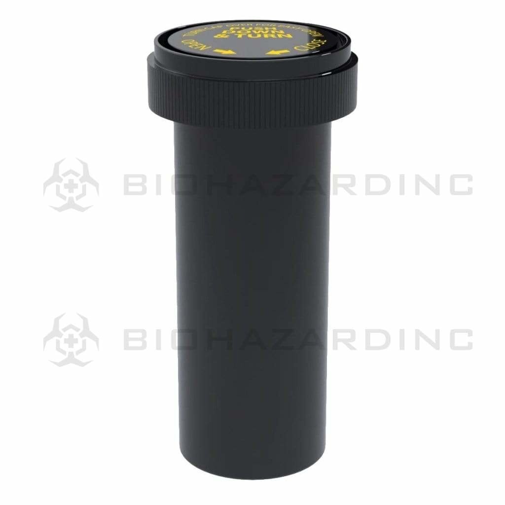 Biohazard Inc Reversible Cap Vial Solid Black Reversible Cap Vial 30 Dram - 190 Count