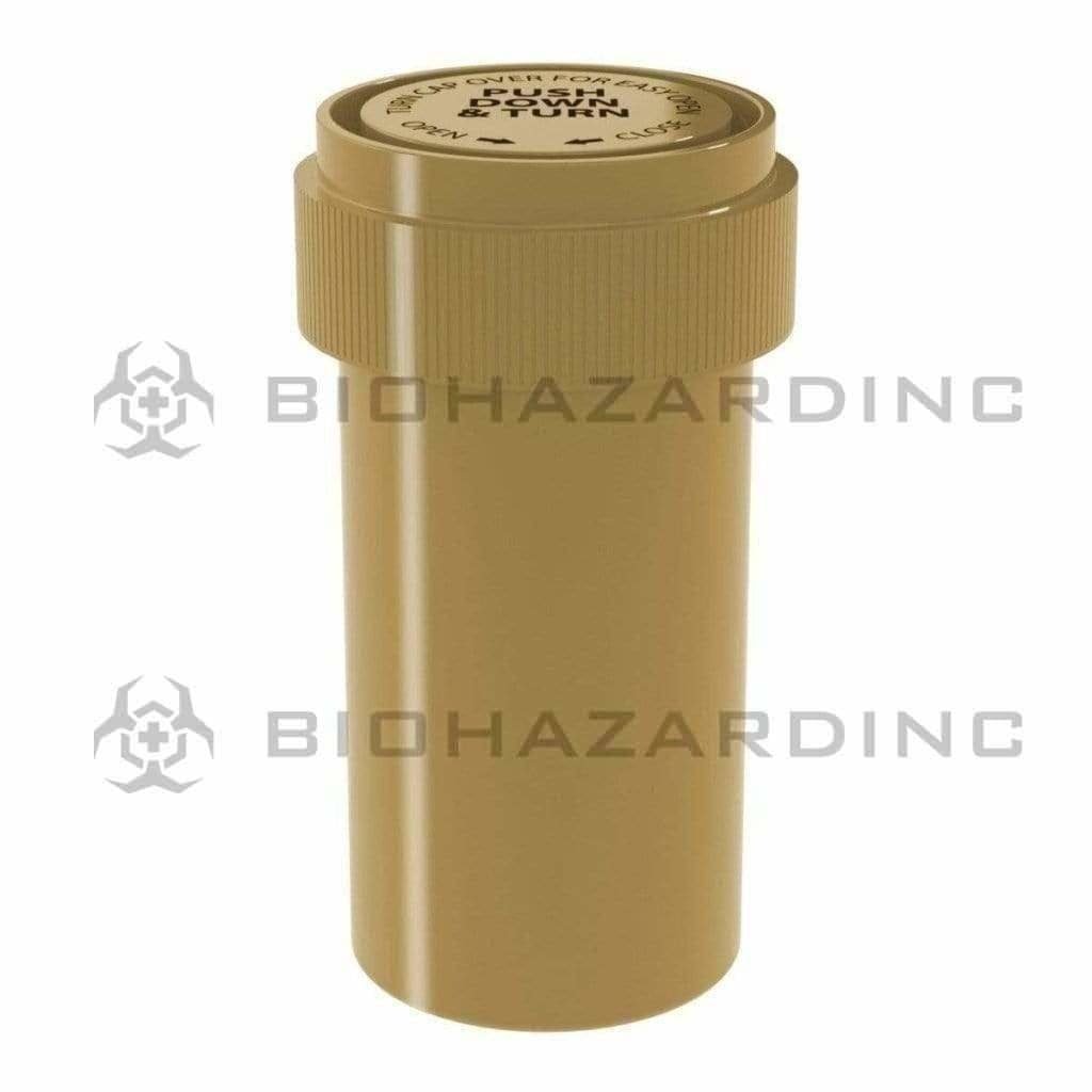 Biohazard Inc Reversible Cap Vial Solid Gold Reversible Cap Vial 13 Dram - 275 Count