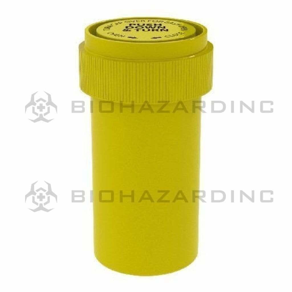 Biohazard Inc Reversible Cap Vial Solid Yellow Reversible Cap Vial 13 Dram - 275 Count