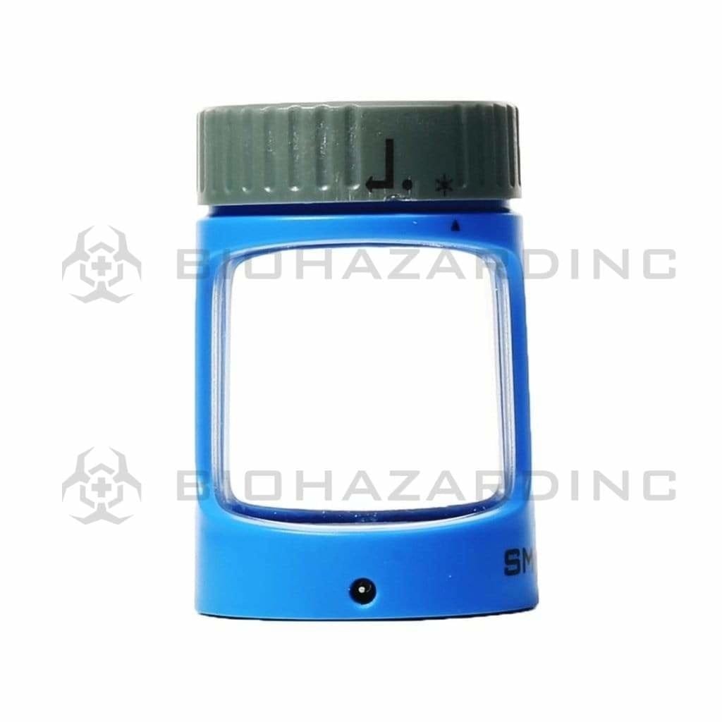Smokus Focus Flower Storage Stash Magnifying LED Jar - Blue Steel