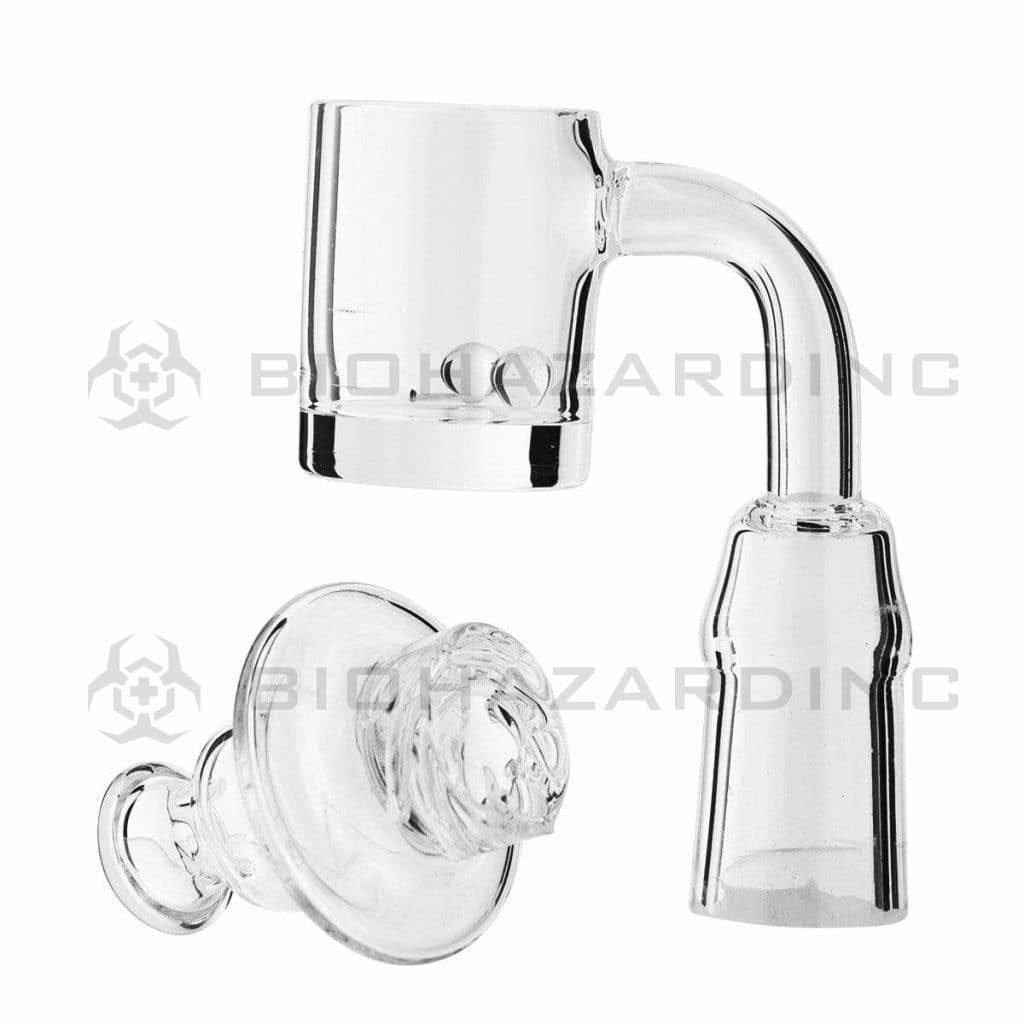 Biohazard Inc Quartz Banger Terp Pearls Quartz Banger with Vortex Carb Cap