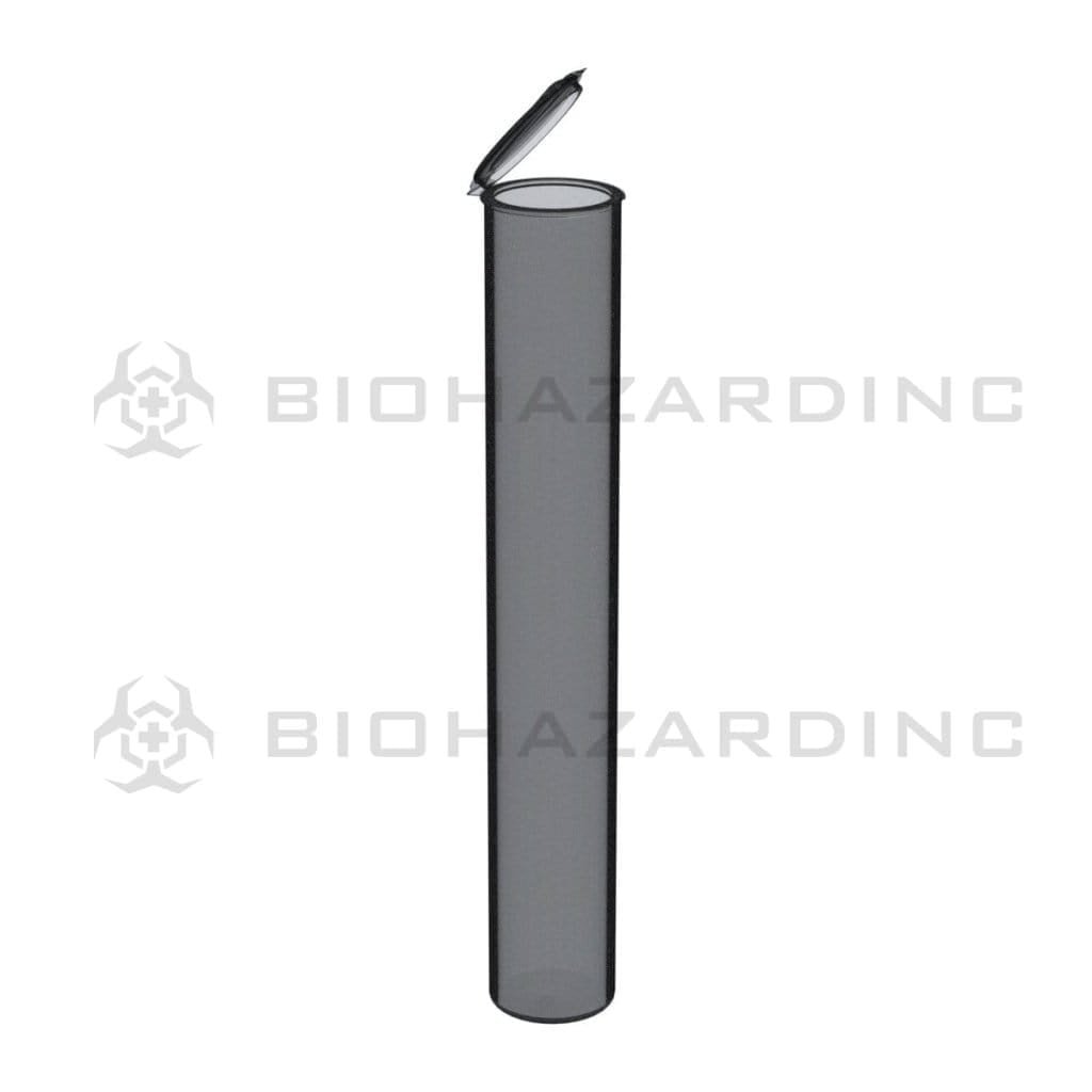 Biohazard Inc Joint Tube Transparent Black Plastic Large Pre Roll Tubes - 500 Count/box