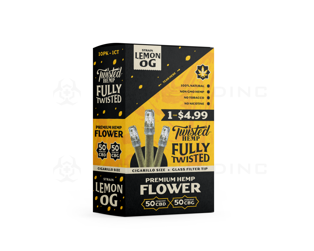 Twisted Hemp Fully Pre-Roll Wraps - Lemon Og 10 Count