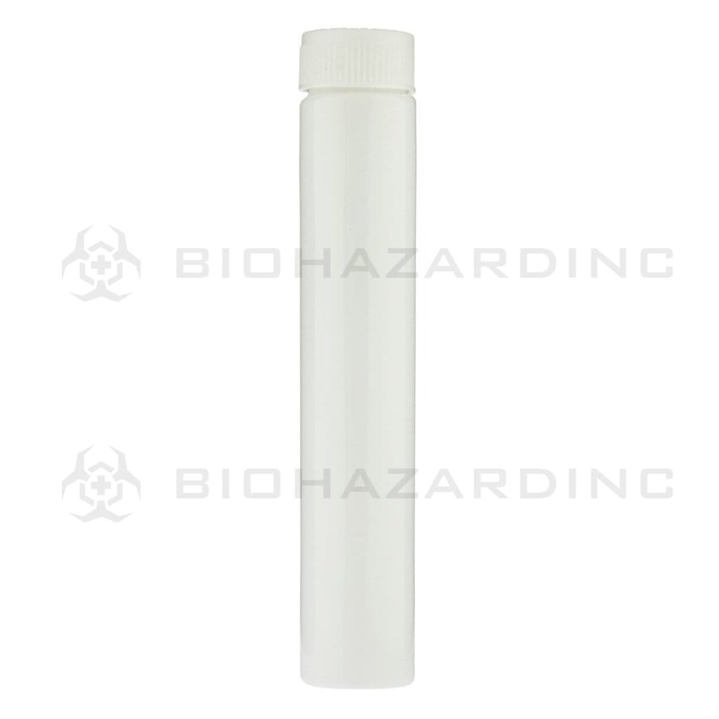 Biohazard Inc Storage Tube White Child Resistant Vape / Cartridge Container - 125mm - 400 Count