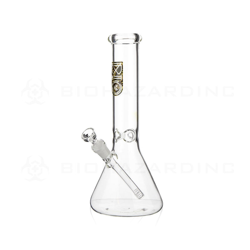 BIO Glass | 12" 50mm x 5mm Classic Beaker Water Pipe | White Logo