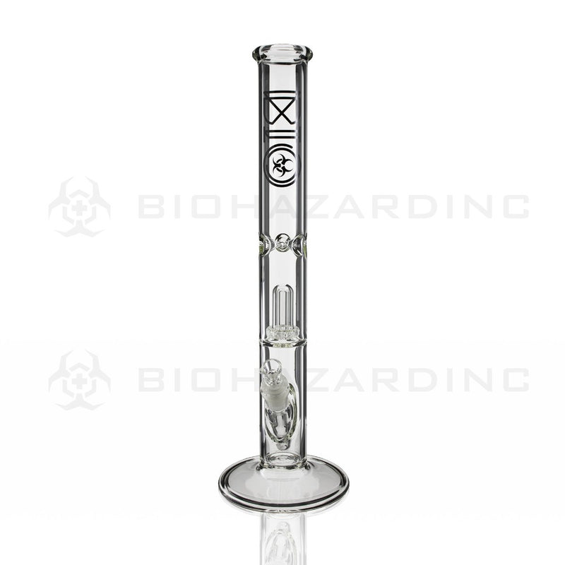 BIO Glass | 18" 50mm x 5mm Showerhead Perc Straight Water Pipe | Black