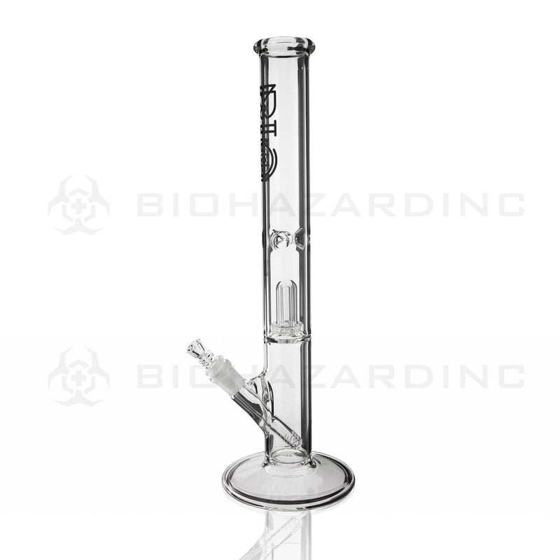 BIO Glass | 18" 50mm x 5mm Showerhead Perc Straight Water Pipe | Black