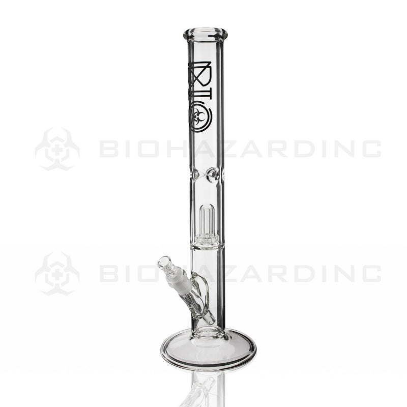 BIO Glass | 18" 50mm x 5mm Showerhead Perc Straight Water Pipe | Black