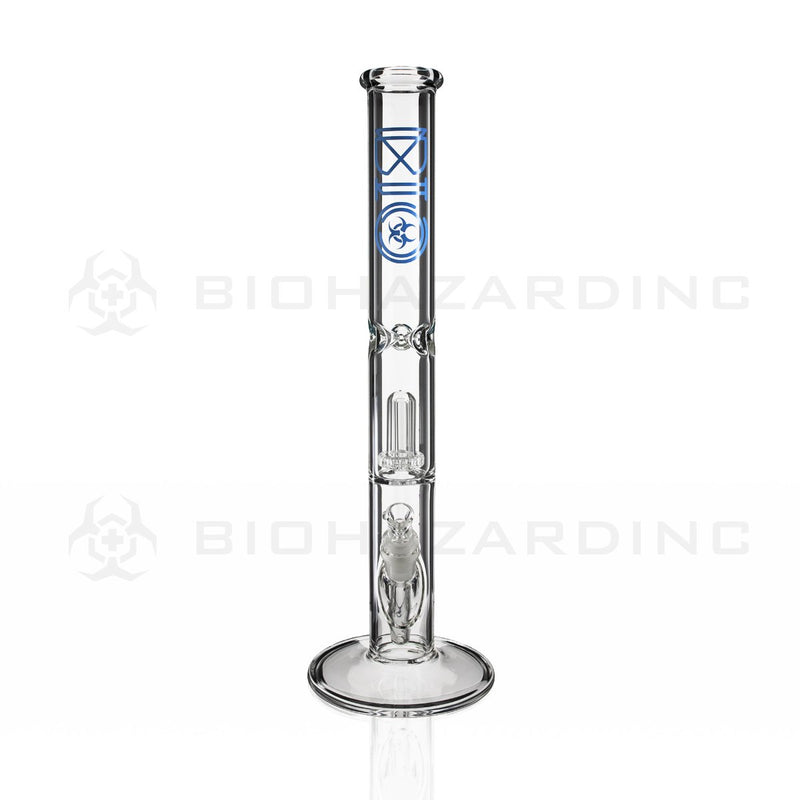 BIO Glass | 18" 50mm x 5mm Showerhead Perc Straight Water Pipe | Blue