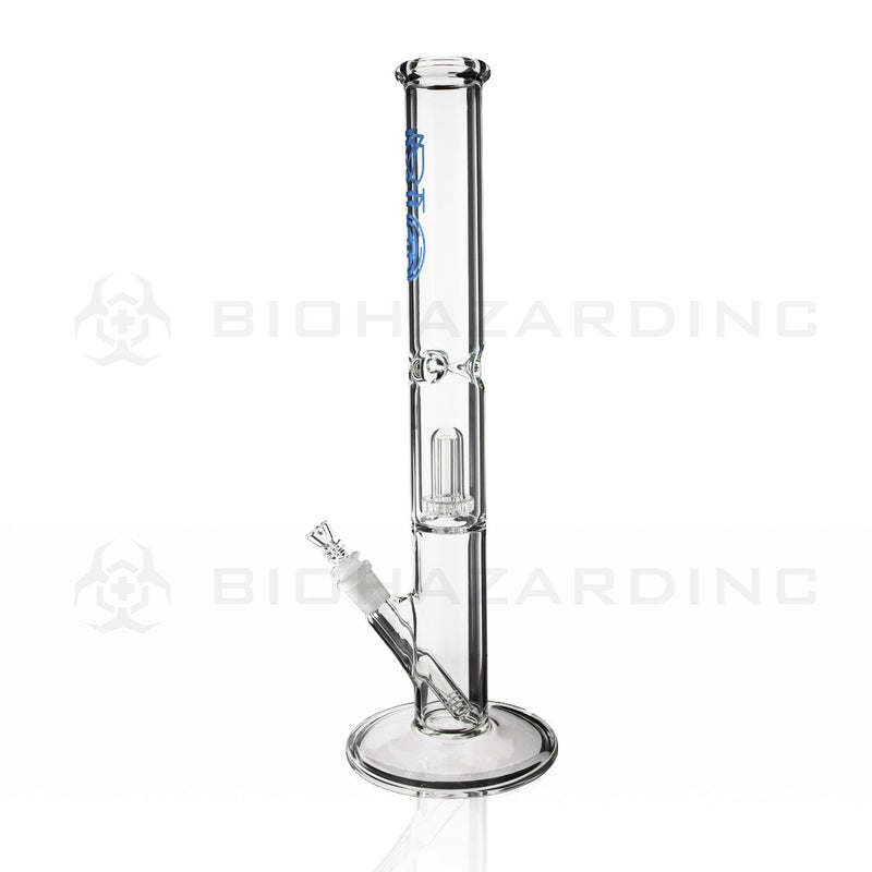 BIO Glass | 18" 50mm x 5mm Showerhead Perc Straight Water Pipe | Blue